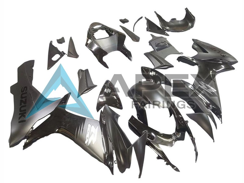 Matte Black Glossy Black White Decal - Suzuki GSX-R750 (2011-2026) ABS Fairings | Apex Fairings — view 2