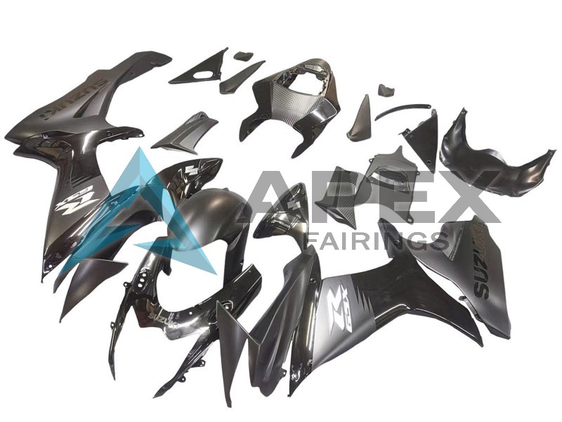 Matte Black Glossy Black White Decal - Suzuki GSX-R750 (2011-2026) ABS Fairings | Apex Fairings — view 3