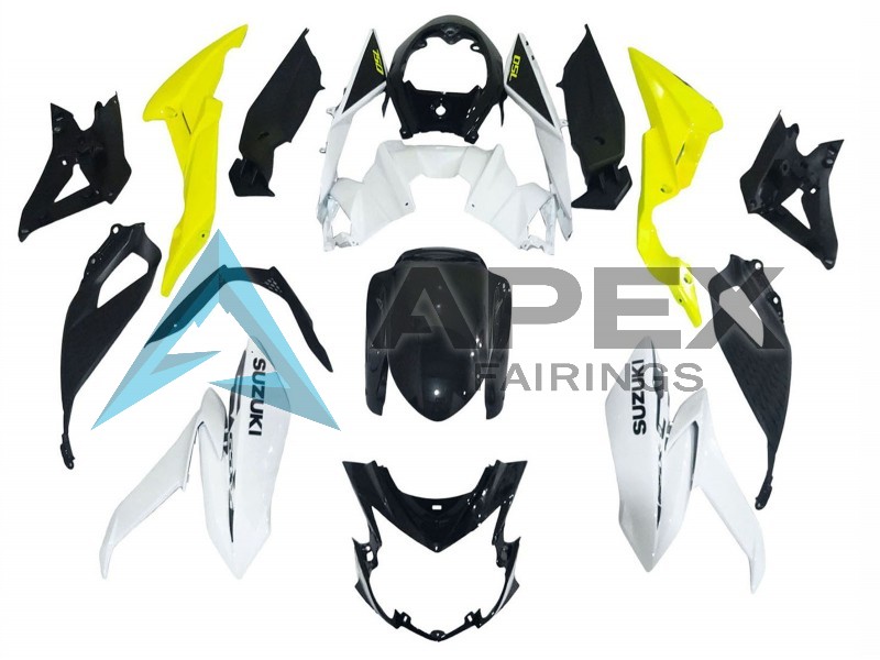 White Yellow - Suzuki GSX-S750 (2017-2022) ABS Fairings | Apex Fairings — view 2