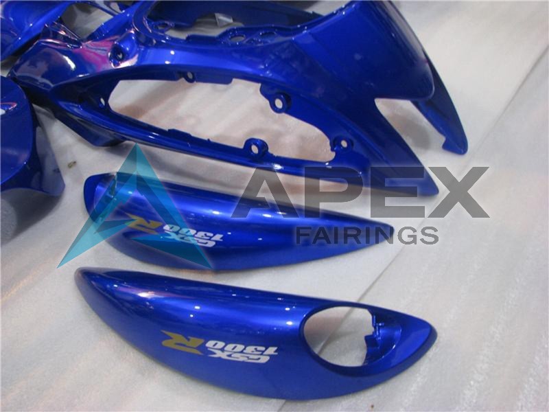 White Blue - Suzuki GSX-R1300 Hayabusa (2008-2020) ABS Fairings | Apex Fairings — view 4