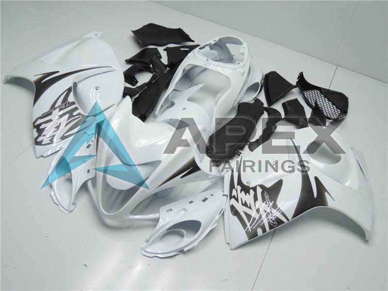 White - Suzuki GSX-R1300 Hayabusa (2008-2020) ABS Fairings | Apex Fairings — view 2