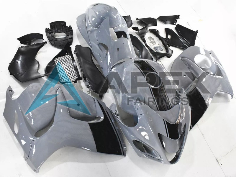 Nardo Grey Black - Suzuki GSX-R1300 Hayabusa (2008-2020) ABS Fairings | Apex Fairings — view 3