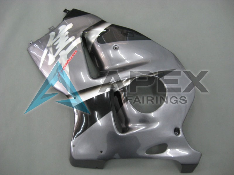 Grey Black - Suzuki GSX-R1300 Hayabusa (1999-2007) ABS Fairings | Apex Fairings — view 4