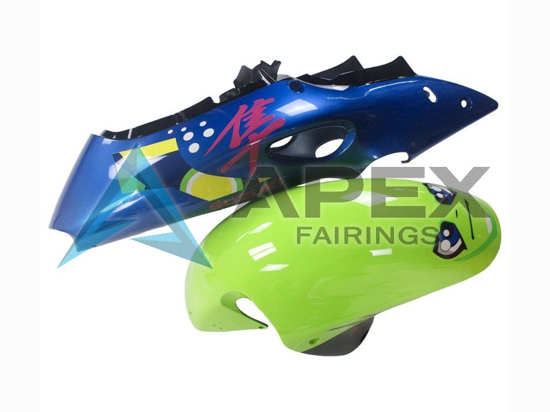 Blue Green Shark 46 - Suzuki GSX-R1300 Hayabusa (1999-2007) ABS Fairings | Apex Fairings — view 4