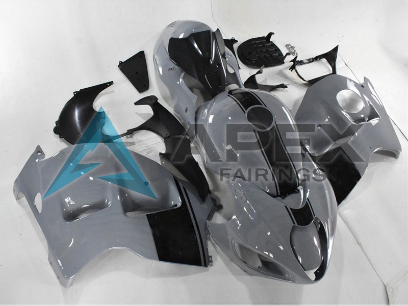 Nardo Grey Black No Decal - Suzuki GSX-R1300 Hayabusa (1999-2007) ABS Fairings | Apex Fairings — view 2