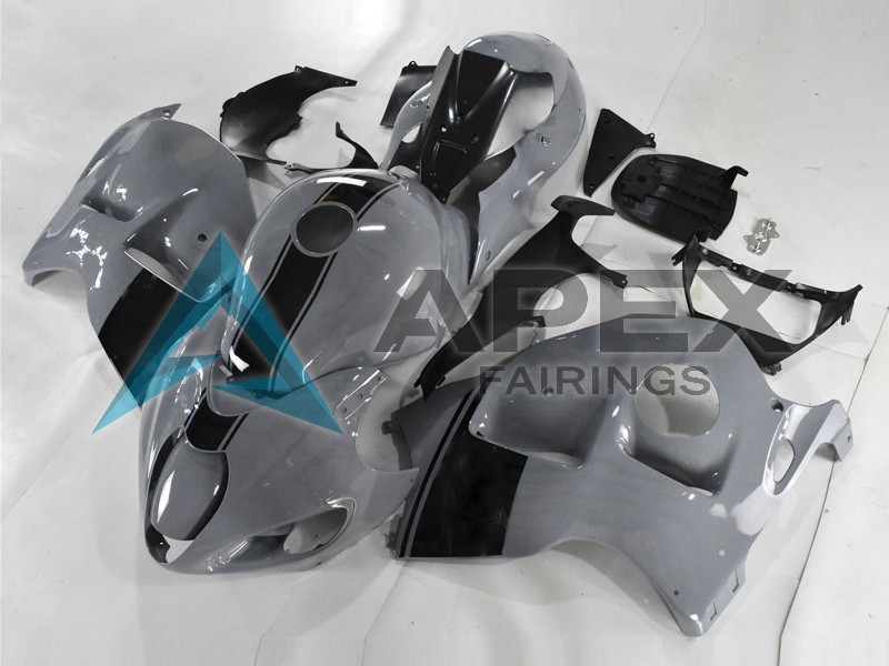Nardo Grey Black No Decal - Suzuki GSX-R1300 Hayabusa (1999-2007) ABS Fairings | Apex Fairings — view 3