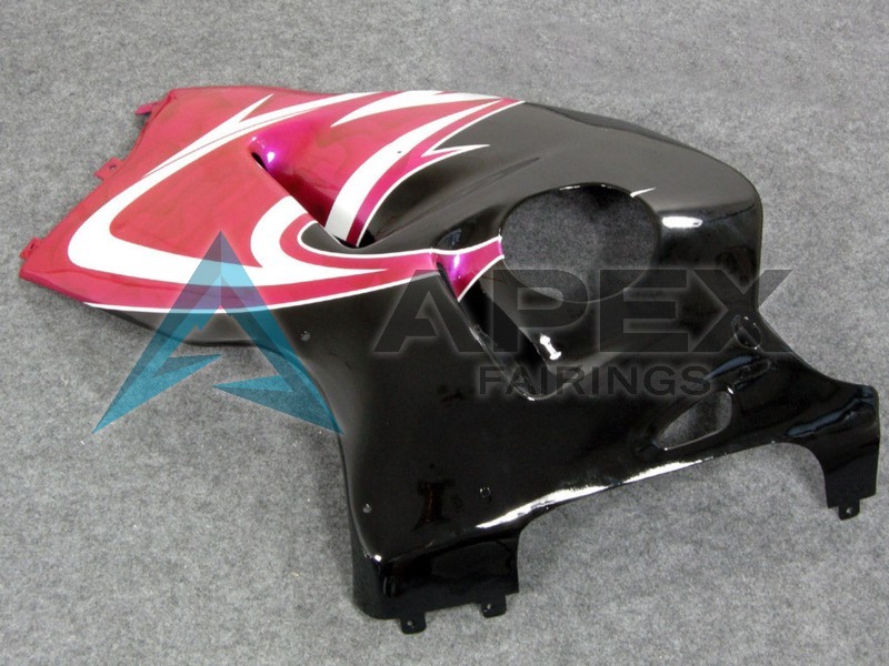 Pink White Black - Suzuki GSX-R1300 Hayabusa (1999-2007) ABS Fairings | Apex Fairings — view 3