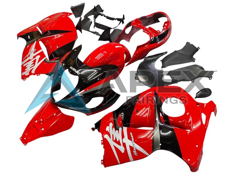 Red Black - Suzuki GSX-R1300 Hayabusa (1999-2007) ABS Fairings | Apex Fairings — view 2