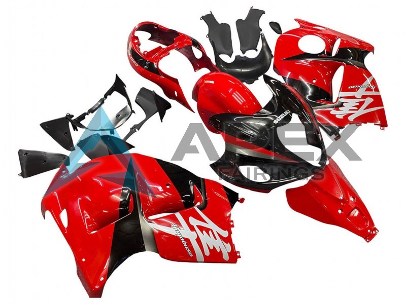 Red Black - Suzuki GSX-R1300 Hayabusa (1999-2007) ABS Fairings | Apex Fairings — view 3