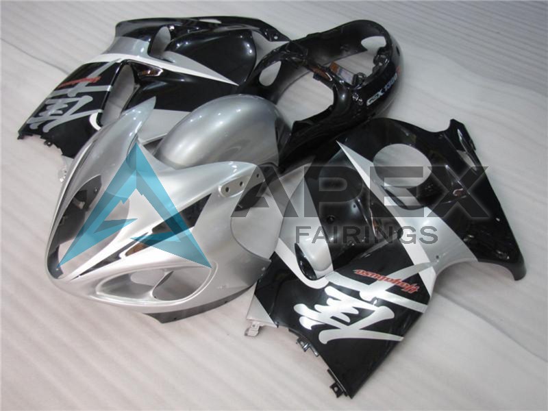 Silver Black - Suzuki GSX-R1300 Hayabusa (1999-2007) ABS Fairings | Apex Fairings — view 2