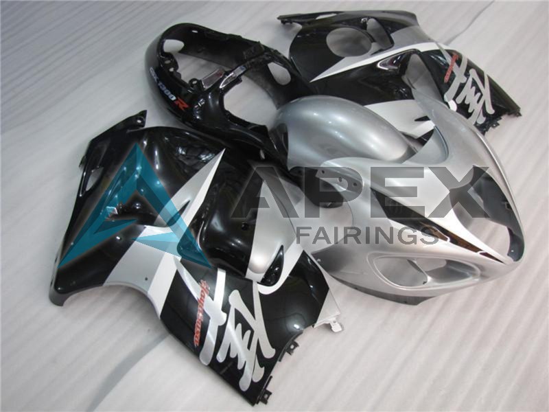 Silver Black - Suzuki GSX-R1300 Hayabusa (1999-2007) ABS Fairings | Apex Fairings — view 3