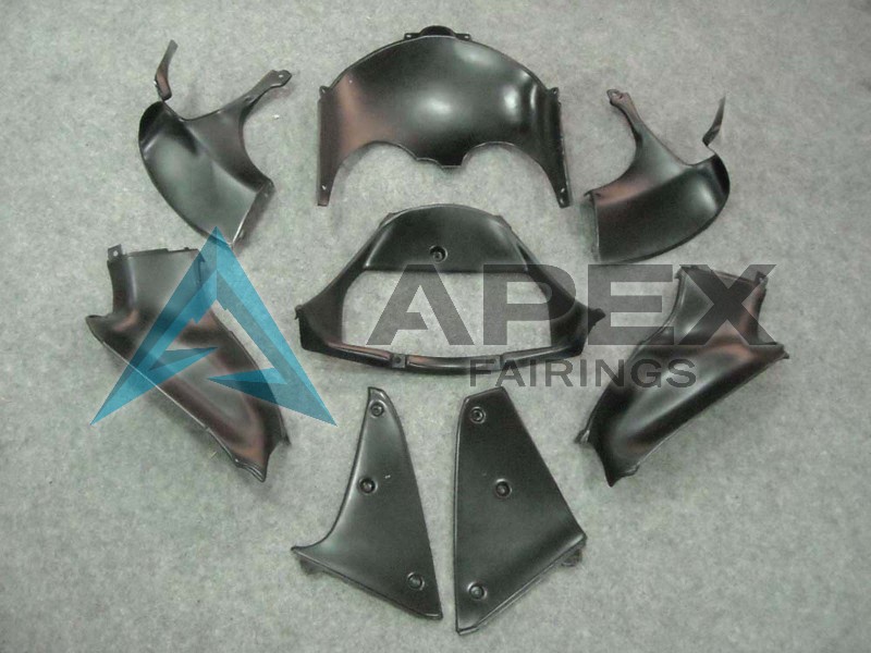 White Black Corona - Suzuki GSX-R1300 Hayabusa (1999-2007) ABS Fairings | Apex Fairings — view 2