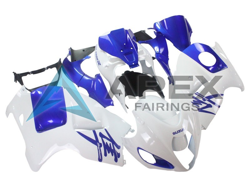 White Blue - Suzuki GSX-R1300 Hayabusa (1999-2007) ABS Fairings | Apex Fairings — view 2