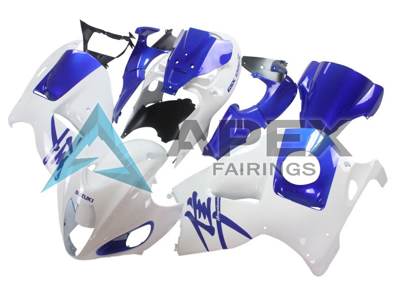 White Blue - Suzuki GSX-R1300 Hayabusa (1999-2007) ABS Fairings | Apex Fairings — view 3