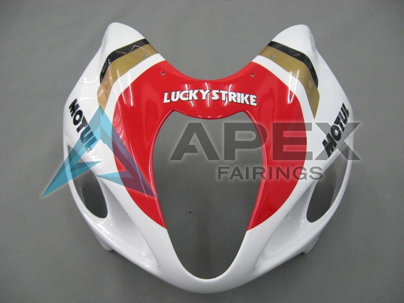 White Red Motul - Suzuki GSX-R1300 Hayabusa (1999-2007) ABS Fairings | Apex Fairings — view 2