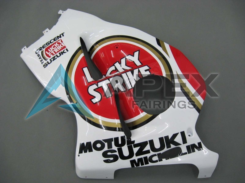 White Red Motul - Suzuki GSX-R1300 Hayabusa (1999-2007) ABS Fairings | Apex Fairings — view 3