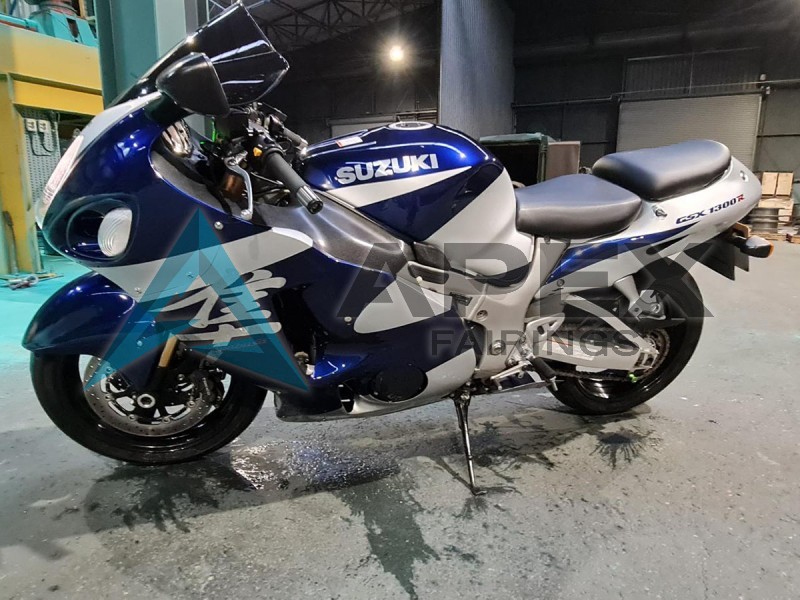 Blue White - Suzuki GSX-R1300 Hayabusa (1999-2007) ABS Fairings | Apex Fairings — view 2