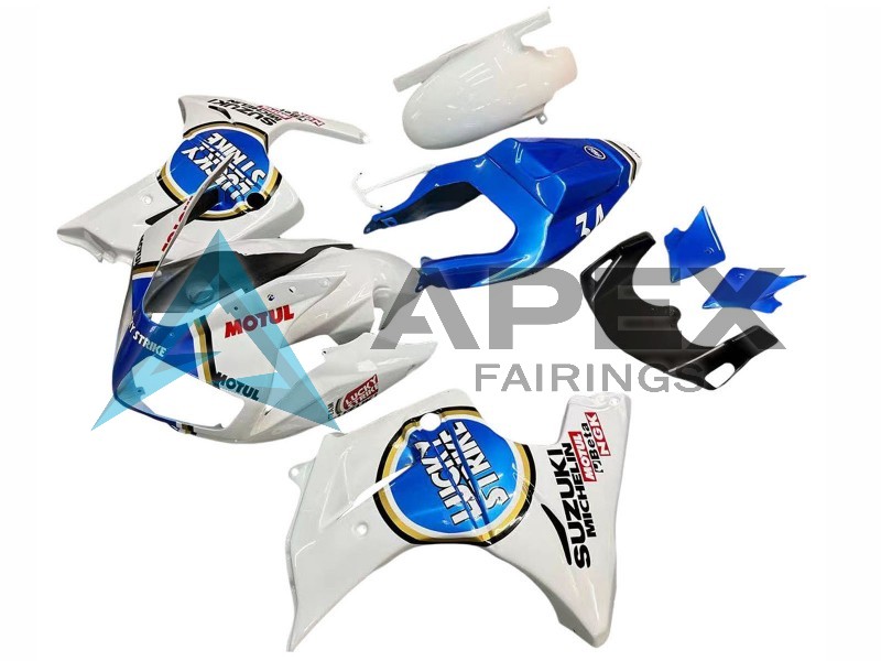 White Blue Lucky Strike Motul - Suzuki SV650 Pointy (2003-2013) ABS Fairings | Apex Fairings — view 3
