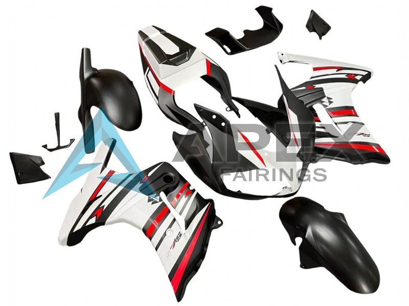 White Red Black - Suzuki SV650 Pointy (2003-2013) ABS Fairings | Apex Fairings — view 3
