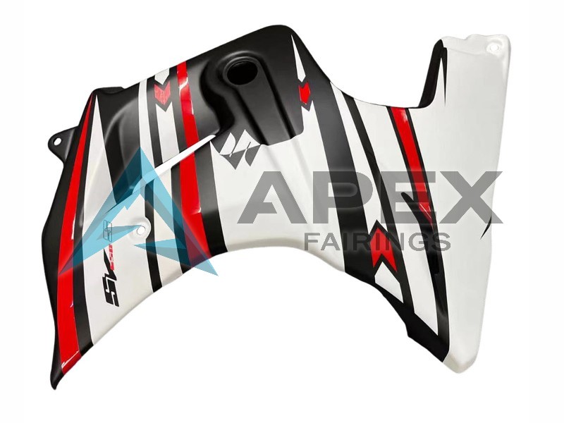 White Red Black - Suzuki SV650 Pointy (2003-2013) ABS Fairings | Apex Fairings — view 4
