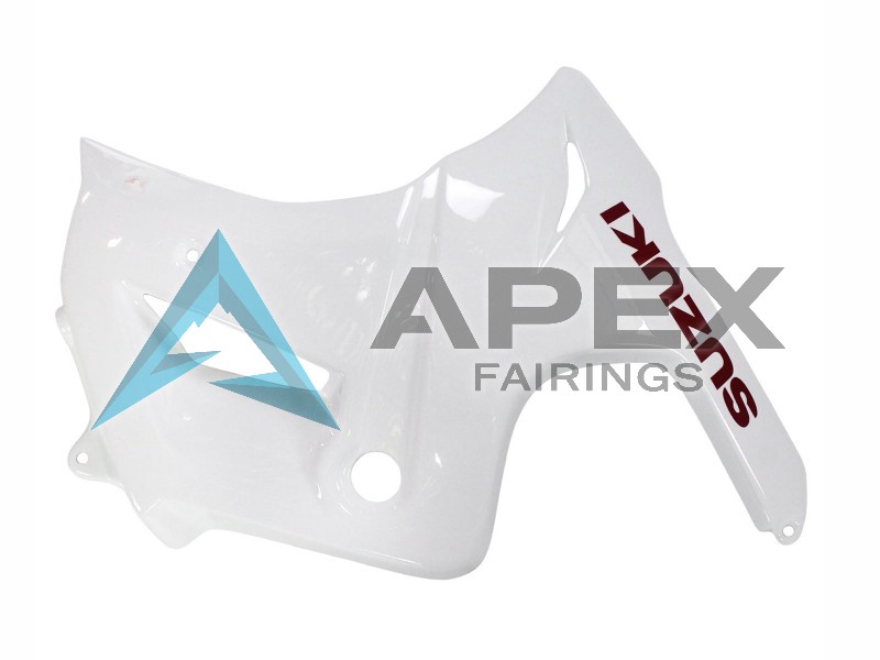 White with Dark Red Lines - Suzuki SV650 Pointy (2003-2013) ABS Fairings | Apex Fairings — view 4