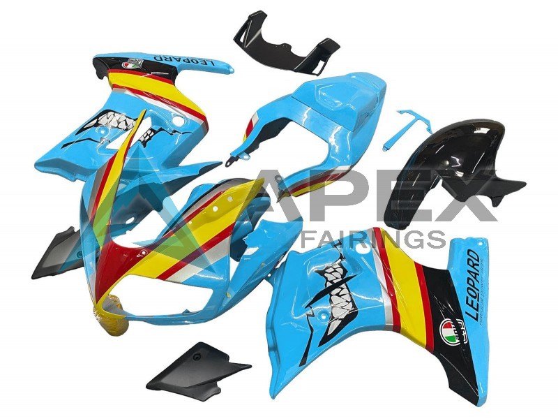 Blue Yellow Red Silver Shark - Suzuki SV650 Pointy (2003-2013) ABS Fairings | Apex Fairings — view 2