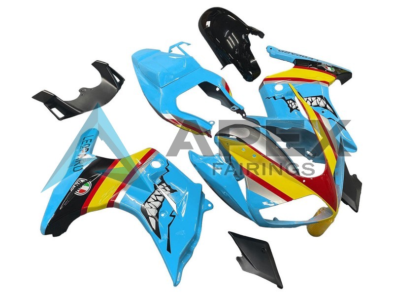 Blue Yellow Red Silver Shark - Suzuki SV650 Pointy (2003-2013) ABS Fairings | Apex Fairings — view 3