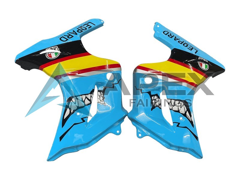 Blue Yellow Red Silver Shark - Suzuki SV650 Pointy (2003-2013) ABS Fairings | Apex Fairings — view 4