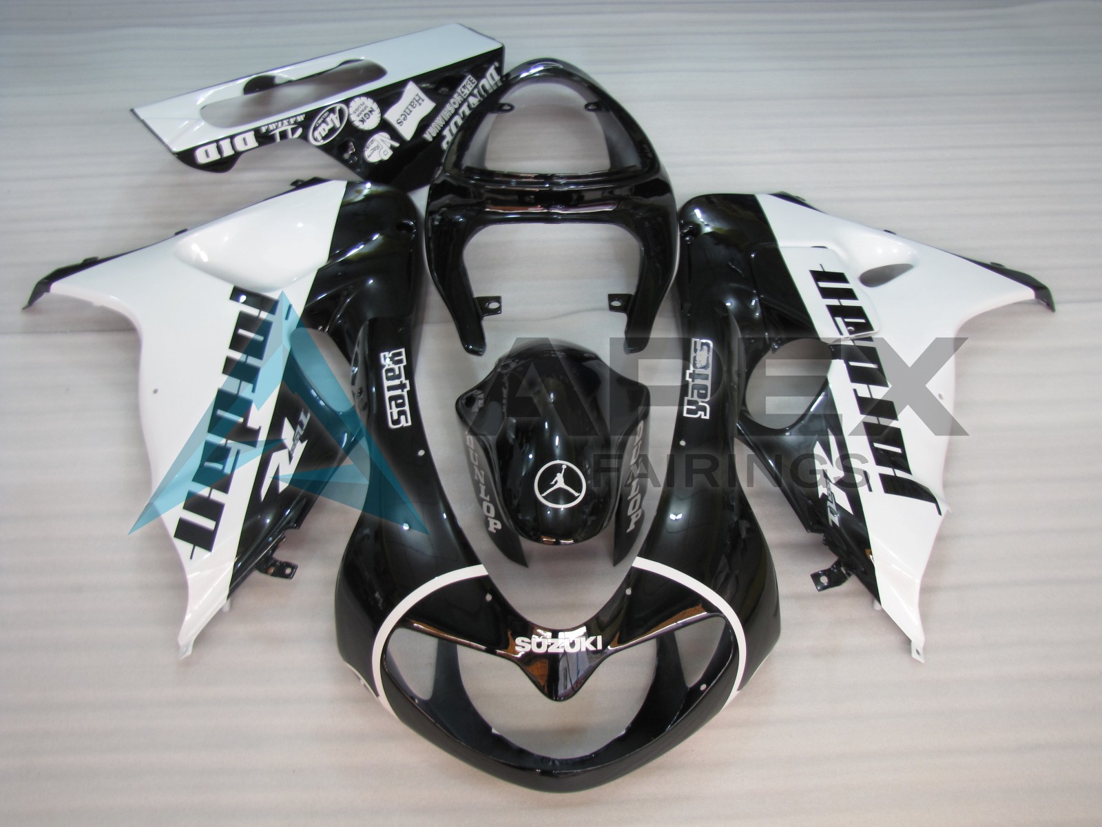 Gloss White & Black - Suzuki TL1000R (1998-2003) ABS Fairings — Style 12 | Apex Fairings