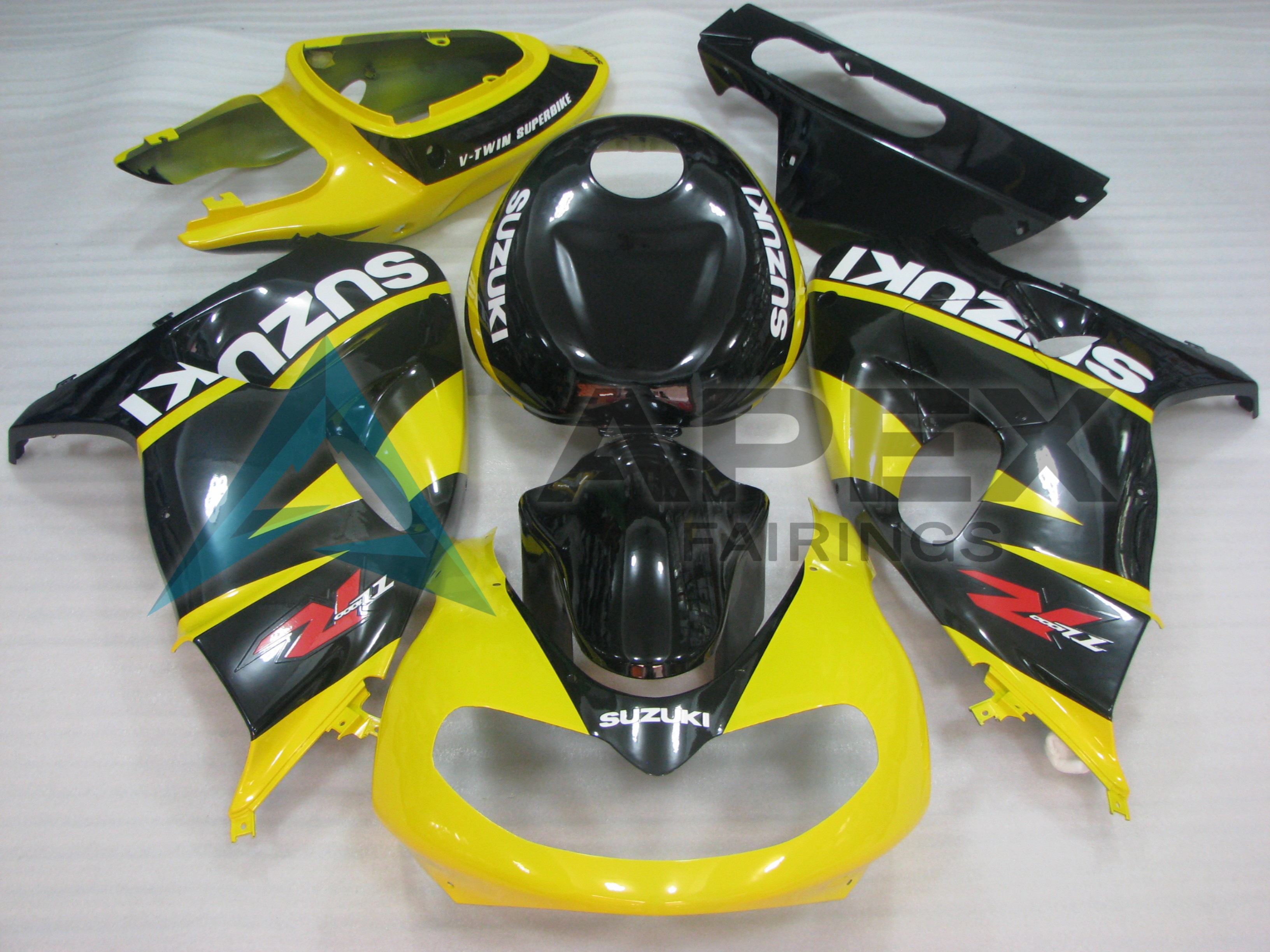 Gloss Yellow & Black - Suzuki TL1000R (1998-2003) ABS Fairings — Style 19GT | Apex Fairings