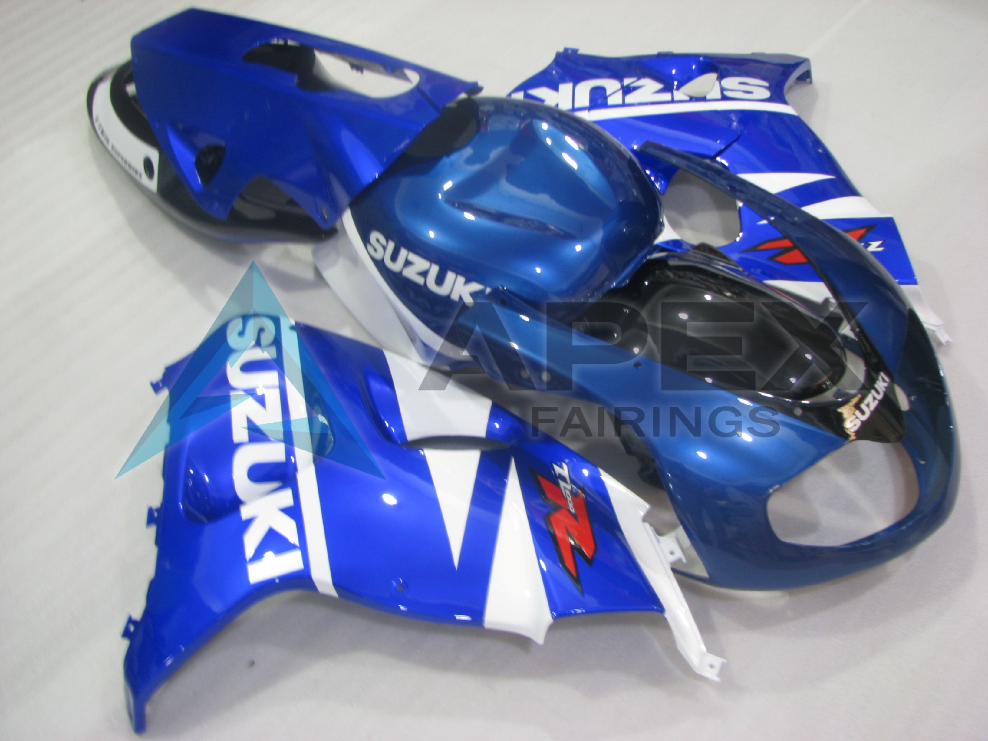 Gloss White & Blue - Suzuki TL1000R (1998-2003) ABS Fairings — Style 22GTRS | Apex Fairings