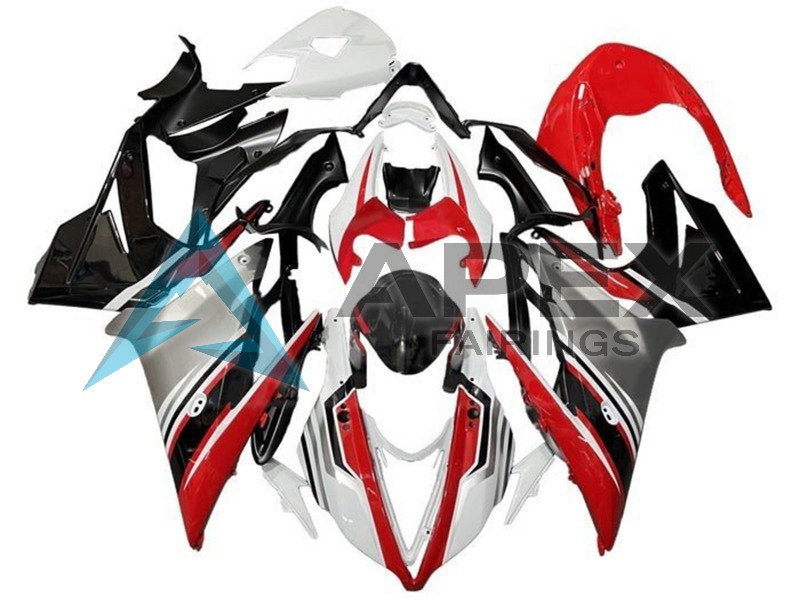 White Red Silver Glossy Black - Triumph Daytona 675 (2013-2016) ABS Fairings — Style FE20 | Apex Fairings