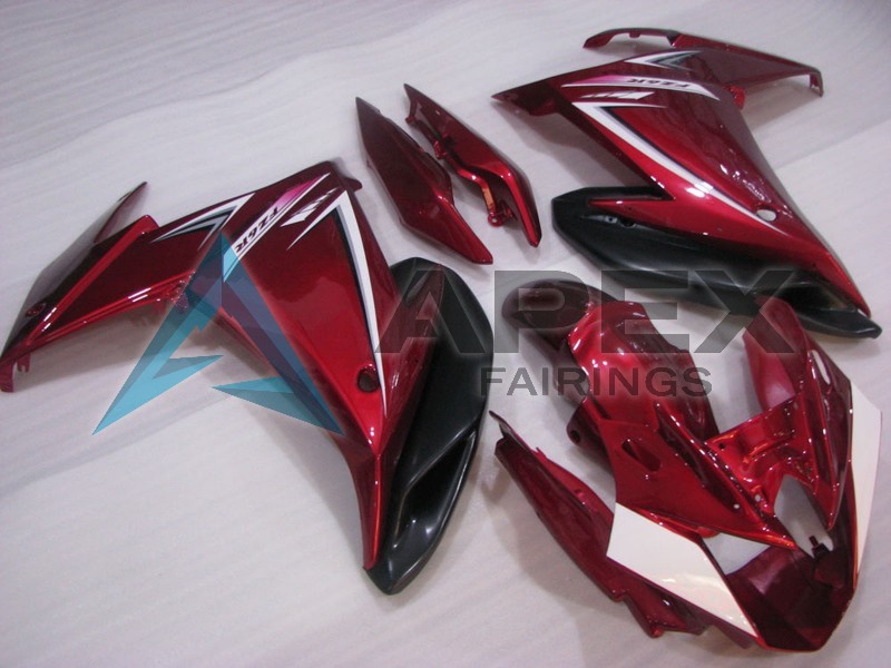 Red White Black - Yamaha FZ6R / XJ6 Diversion F (2009-2015) ABS Fairings | Apex Fairings — view 2