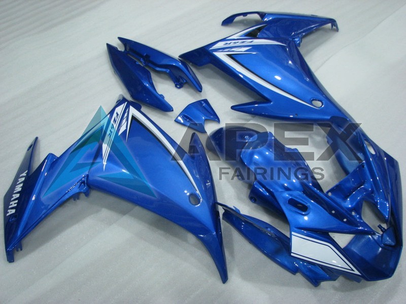 Blue White - Yamaha FZ6R / XJ6 Diversion F (2009-2015) ABS Fairings | Apex Fairings — view 3