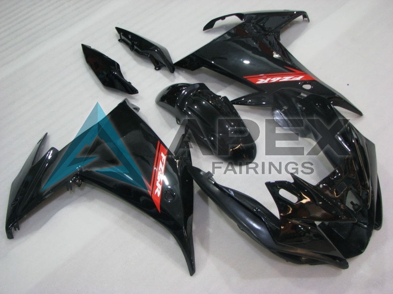 Glossy Black Red - Yamaha FZ6R / XJ6 Diversion F (2009-2015) ABS Fairings | Apex Fairings — view 3
