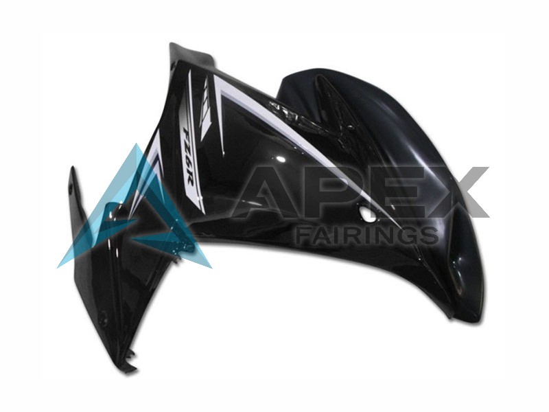 Glossy Black White - Yamaha FZ6R / XJ6 Diversion F (2009-2015) ABS Fairings | Apex Fairings — view 4