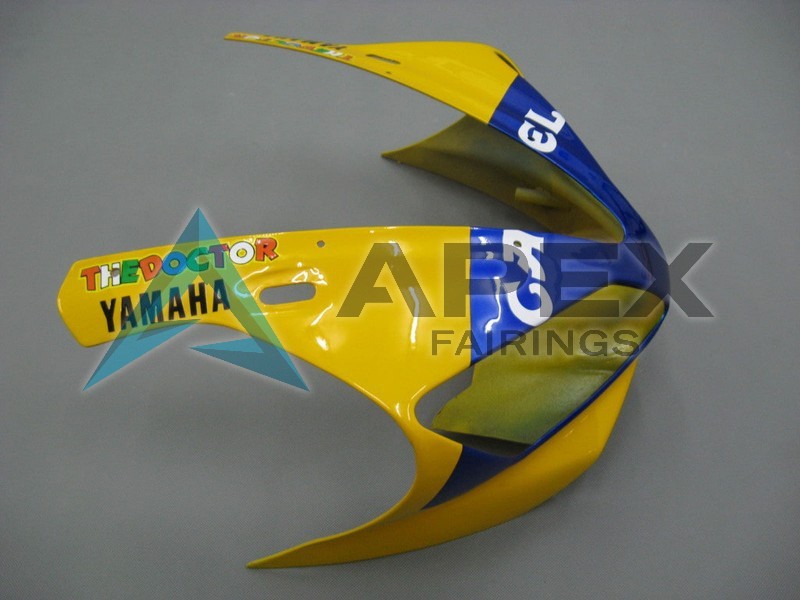 White Yellow Blue Motul Camel - Yamaha R1 / YZF-R1 (2000-2001) ABS Fairings | Apex Fairings — view 4