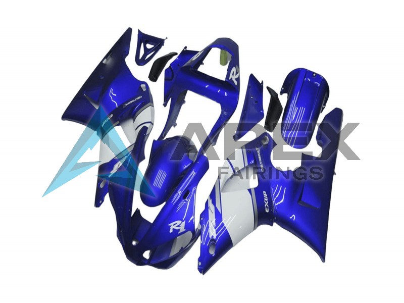 Blue White - Yamaha R1 / YZF-R1 (2000-2001) ABS Fairings | Apex Fairings — view 2