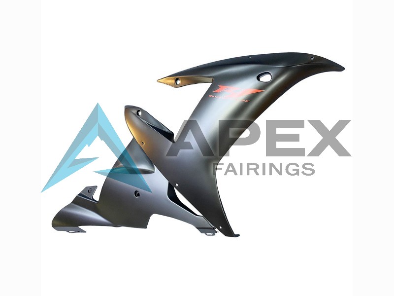 Matte Black Red - Yamaha R1 / YZF-R1 (2002-2003) ABS Fairings | Apex Fairings — view 4