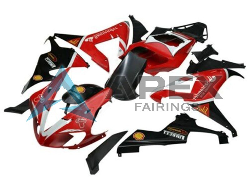 Red Silver Black Santander - Yamaha R1 / YZF-R1 (2002-2003) ABS Fairings | Apex Fairings — view 2