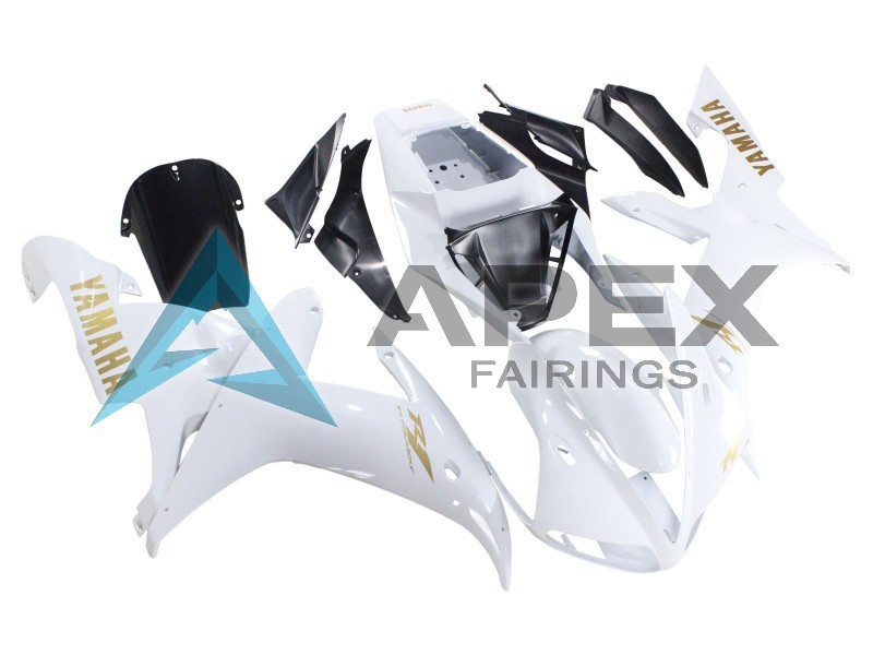White Gold Decals - Yamaha R1 / YZF-R1 (2002-2003) ABS Fairings | Apex Fairings — view 2