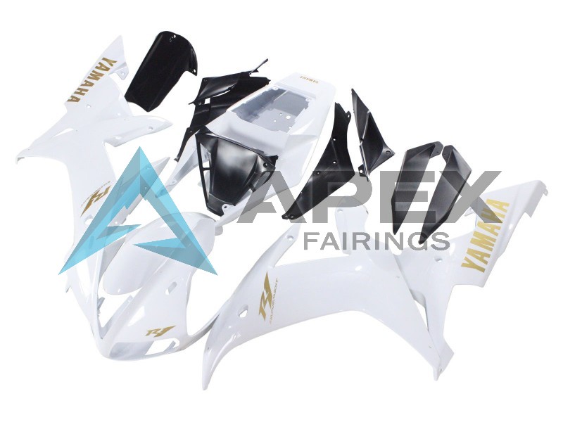 White Gold Decals - Yamaha R1 / YZF-R1 (2002-2003) ABS Fairings | Apex Fairings — view 3