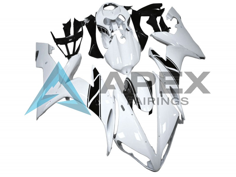 White Black - Yamaha R1 / YZF-R1 (2004-2006) ABS Fairings | Apex Fairings — view 2