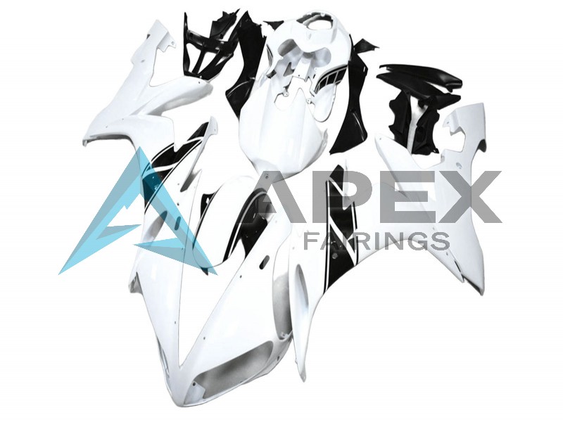 White Black - Yamaha R1 / YZF-R1 (2004-2006) ABS Fairings | Apex Fairings — view 3