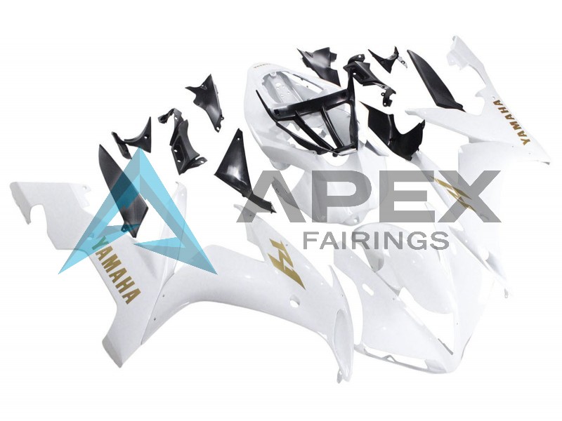 White Gold Decals - Yamaha R1 / YZF-R1 (2004-2006) ABS Fairings | Apex Fairings — view 2