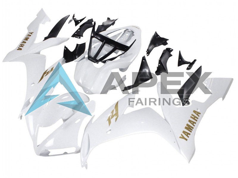 White Gold Decals - Yamaha R1 / YZF-R1 (2004-2006) ABS Fairings | Apex Fairings — view 3