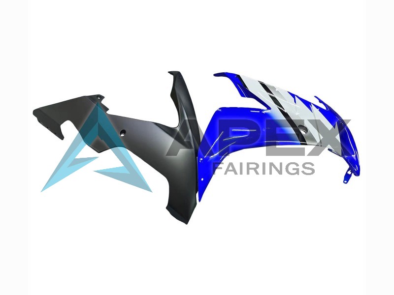Blue White Matte Black - Yamaha R1 / YZF-R1 (2004-2006) ABS Fairings | Apex Fairings — view 4