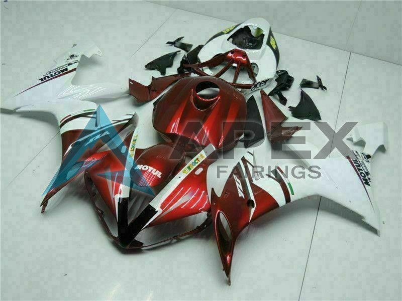 White Red Yellow Motul 46 - Yamaha R1 / YZF-R1 (2004-2006) ABS Fairings | Apex Fairings — view 2
