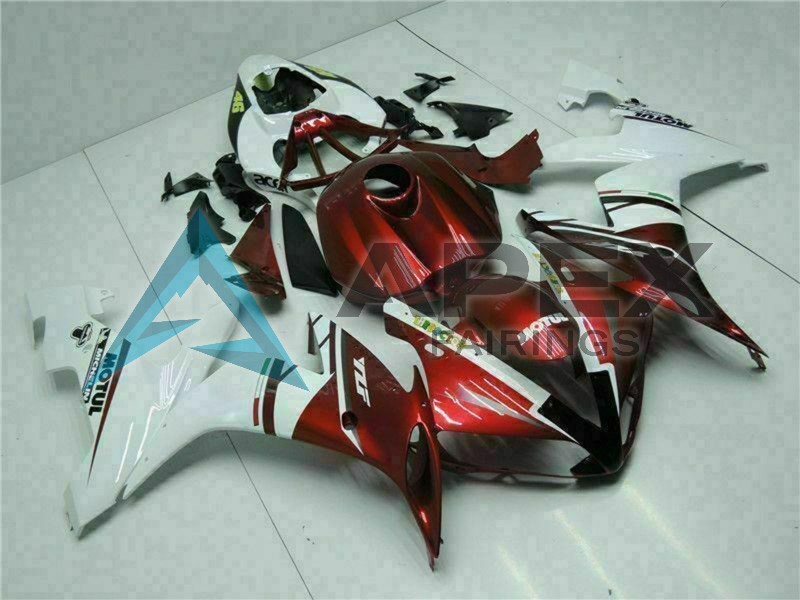 White Red Yellow Motul 46 - Yamaha R1 / YZF-R1 (2004-2006) ABS Fairings | Apex Fairings — view 3