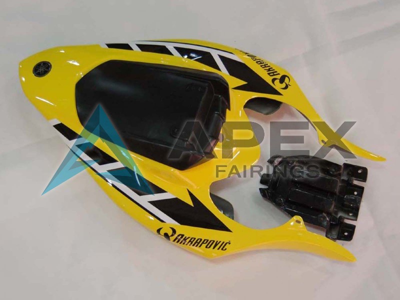 Yellow White Glossy Black - Yamaha R1 / YZF-R1 (2004-2006) ABS Fairings | Apex Fairings — view 3